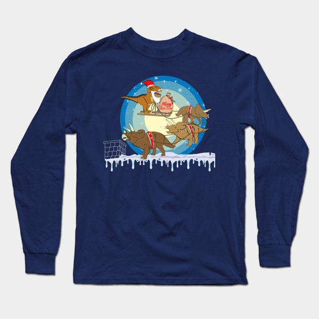 Merry Rex-mas Long Sleeve T-Shirt by MisconceivedFantasy